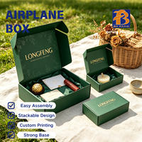 Fabricant de boîtes d'expédition personnalisées imprimées, boîtes en carton ondulé recyclables en forme d'avion, vente en gros pour cosmétiques, accessoires électroniques, cadeaux