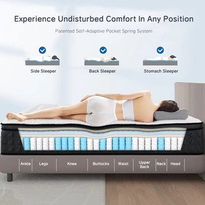 Materasso Ortopedico Personalizzato Ibrido con Pillow Top, Massaggio e Molle Insacchettate Auto-Adattanti, <span class=keywords><strong>King</strong></span> <span class=keywords><strong>Size</strong></span>, Arrotolato in Scatola - Product Image 4