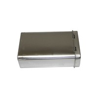 Boîte en métal rectangulaire personnalisée pour bonbons gélifiés, boîte à menthe avec couvercle à charnière, matériaux recyclés, boîte de rangement résistante aux enfants