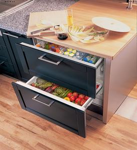 Congélateur électrique sans givre 122L à faible bruit, intégré, à installer sur un comptoir en métal, réfrigérateur de table - Product Image 1