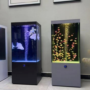 Petit et moyen aquarium intelligent pour poissons rouges (type vertical pour salon) avec filtration arrière sans tuyau, fonction de changement d'eau sans entretien - Product Image 2