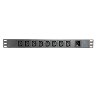 PowerTrust 16A 8way PDU C13 * 8 alliage d'aluminium 19 pouces 1U C19 entrée montage en rack personnalisation unité de Distribution d'alimentation de haute qualité