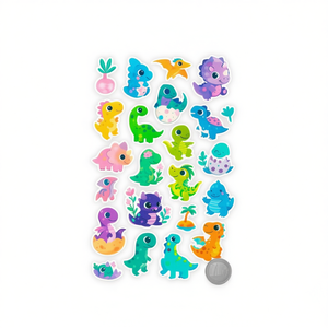 ILAN Pegatinas Decorativas de Espuma EVA 3D con Temática de Dinosaurios para Manualidades Infantiles - Product Image 2