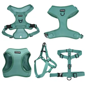 Harnes anjing kustom desain mewah Harness anjing reversibel Harness hewan peliharaan dapat disesuaikan Neoprene sampel gratis produsen HanYang