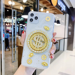 2020 New Điện Thoại Di Động Bảo Vệ Bìa Luxury Đô La Thần Tài Spinner Điện Thoại Trường Hợp Đối Với iPhone 11 X XR XS Max Tùy Chỉnh in Gel Trường Hợp - Product Image 6