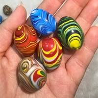 Billes de verre colorées faites à la main de 3 cm pour le jeu des enfants et la décoration intérieure, toucher réel pour remplissage de vases et jeu de marbre, idéal pour Noël