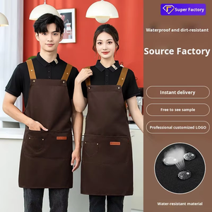Tablier de cuisine multifonctionnel en polyester avec logo personnalisé, pour chef cuisinier, barista, barbier, <span class=keywords><strong>barman</strong></span>, avec poches - Product Image 4