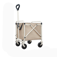MYL Chariot de courses pliable en acier au carbone avec roues extra-larges, sans pliage, pour camping en extérieur, usage domestique et supermarché, OEM