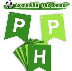 Ensemble de décorations pour fête d'<span class=keywords><strong>anniversaire</strong></span> sur le thème du football, décoration pour 10e <span class=keywords><strong>anniversaire</strong></span> pour garçons avec bannière joyeux <span class=keywords><strong>anniversaire</strong></span>, ballon numéro 10 - Product Image 3
