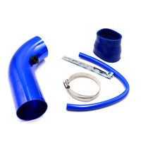 Kit de tubo de admisión de aire de coche de aluminio Universal de 76mm de 3 pulgadas, sistema de admisión de aire frío, Kit de tubo de conducto, filtro de aire