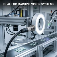 Câble de connexion industriel blindé et étanche personnalisable SM-3P M12 à 3 broches en laiton pour source de lumière de vision industrielle