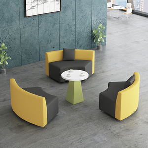 Muebles de oficina Sofá de recepción moderno comercial Sofá de oficina de cuero Conjunto de muebles - Product Image 5