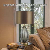 Lampe de table LED en fer émaillé de style nordique moderne pour salon, chambre à coucher, bureau