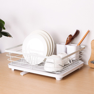 Nouveau plateau de <span class=keywords><strong>filtre</strong></span> à <span class=keywords><strong>eau</strong></span> domestique support de rangement simple blanc comptoir égouttoir <span class=keywords><strong>porte</strong></span>-ustensiles de cuisine - Product Image 1