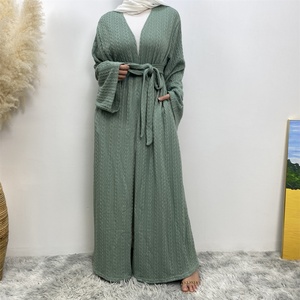 1955-1# New Winter Design Loose Sleeves Simple Classy Warm Sweater Women Winter Cardigan Fashion Popular <b>Abaya</b> - Product Image 5