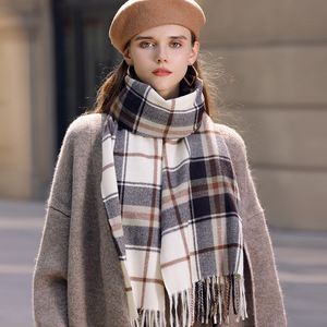 Nuevo Bufanda de Cachemira Sintética a Cuadros para Mujer, Estilo Coreano, Diseño Versátil, 180 cm de Largo, Perfecta para Calentar el Cuello en Invierno, para Estudiantes y Parejas - Product Image 1