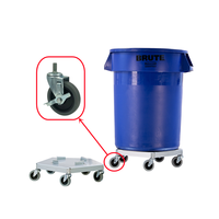4 "X 1-1/4" Roue en TPR thermoplastique 50 75 100 mm Roues à roulettes en caoutchouc gris pour travaux légers Roues de remplacement pour chariot