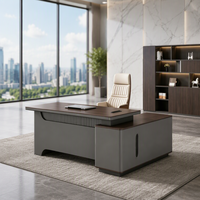 Bureau d'ordinateur exécutif en bois en forme de L extensible, moderne et minimaliste, prix abordable, 1,6 m/1,8 m/2 m, mobilier du Guangdong