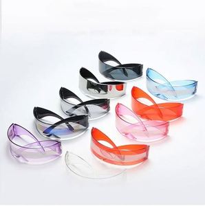 Lunettes de soleil futuristes Cyberpunk unisexe à verres enveloppants – Nouvelles tendances sportives pour les soirées Hip Hop - Product Image 5