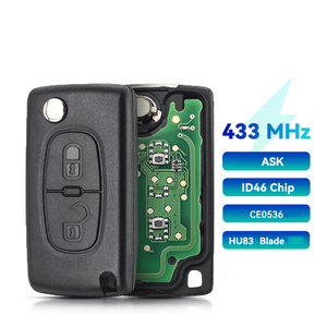 <span class=keywords><strong>Clé</strong></span> Pliante Télécommande 2 Boutons 433 MHz Puce PCF7961 Lame HU83 pour <span class=keywords><strong>Peugeot</strong></span> 207 307 308 408 CE0536 - Product Image 4