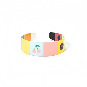 <span class=keywords><strong>Serre</strong></span>-tête large tendance en acétate pour <span class=keywords><strong>femme</strong></span>, motif floral vintage, couleurs contrastées, écologique, durable, accessoire de <span class=keywords><strong>coiffure</strong></span> pour chignon haut - Product Image 3