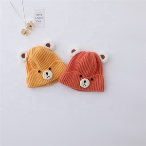 <span class=keywords><strong>Bonnet</strong></span> <span class=keywords><strong>tricot</strong></span>é pour bébé, nouveau Design, chaud, doux, décontracté, mignon, ours de dessin animé, automne, hiver, 2022 - Product Image 5