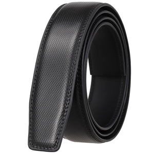 Cintura da uomo in pelle di vacchetta semplice e automatica da 3,5 cm di larghezza senza fibbia - Product Image 1