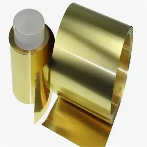 Customized H62 Brass Coil Material Hardware Stamping Connection Piece Strip Flat Copper Foil H65 Brass Strip 0.12mm