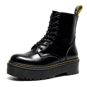 Stivaletti da <span class=keywords><strong>Donna</strong></span> Jadon 8 Buchi Stile Dr. Martens 1460 Europei Americani con Zip Laterale, Platform e Lacci per Autunno Inverno Stile British - Product Image 1