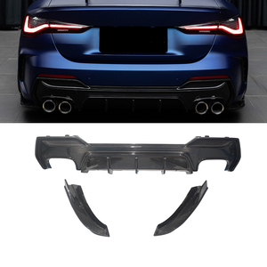 Diffusore a labbro paraurti posteriore in fibra di carbonio asciutto adatto per <span class=keywords><strong>BMW</strong></span> <span class=keywords><strong>serie</strong></span> <span class=keywords><strong>4</strong></span> <span class=keywords><strong>G22</strong></span> G23 430 coupé a 2 porte 2021-2023 - Product Image 2