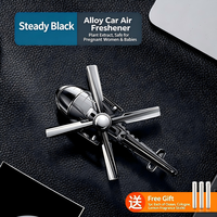 Diffuseur de parfum solide en alliage pour grille d'aération de voiture, désodorisant rotatif en forme d'hélicoptère, décoration intérieure pour sortie d'air de véhicule