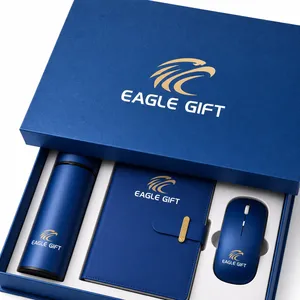 Kit de Artículos Esenciales Corporativos de Lujo Personalizados, Termo, Altavoz Inalámbrico, Cuaderno, Ratón, Bolígrafo, Cable de Datos, Set de Regalo Empresarial - Product Image 6