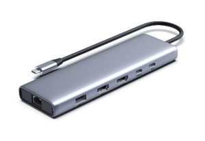 Hub <span class=keywords><strong>USB</strong></span>-C 10 ports Station d'accueil Rj45 100W PD 4K <span class=keywords><strong>HDMI</strong></span> USB3.0 - Product Image 2