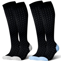 Chaussettes de sport respirantes sans coutures avec soutien de la voûte plantaire en coton, chaussettes de compression graduée