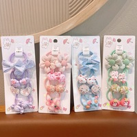 Promo! Set Ikat Rambut Anak Berkualitas Tinggi Motif Kartun Lucu, Pita Bunga & Hewan, Karet Elastis untuk Anak Perempuan Kecil Grosir