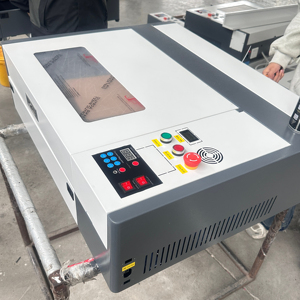 Nouvelle machine de découpe et de gravure laser CO2 Ruida 40W/50W, refroidie par eau, pour acrylique, bois, pierre, contreplaqué, caoutchouc, MDF, cuir, DST, 40x40cm - Product Image 1