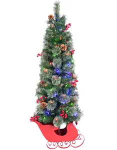 4FT Pre-Lit Sleigh Christmas Tree Tree