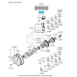 23410-26400ชิ้นส่วนรถยนต์ประสิทธิภาพดี 75.5 <span class=keywords><strong>P18</strong></span> K28.7 ชุดลูกสูบเครื่องยนต์ OEM 23410-26400 - Product Image 1