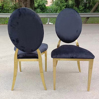 Chaises côtes dorées en acier inoxydable Chaises de fête pour mariages Siège rose Location de chaises Louis de mariage