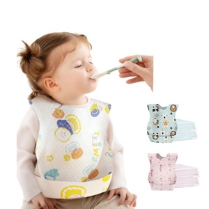 Wholesale Custom Waterproof <strong>Disposable</strong> Baby <strong>Bib</strong> for Feeding Portable Nonwoven Durable Breathable for Toddlers - Product Image 2