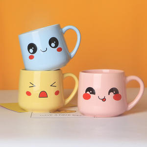 แก้วเซรามิคลายอีโมจิน่ารัก ดีไซน์สีพื้น สำหรับใช้ในบ้าน ใส่กาแฟ น้ำ ใช้เป็นของขวัญ ฤดูใบไม้ผลิ 2021 - Product Image 1