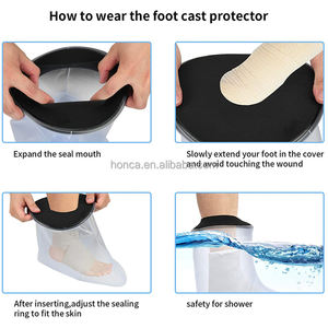 Protège-plâtre <span class=keywords><strong>de</strong></span> jambe imperméable confortable et facile à utiliser pour la douche, réutilisable avec fond antidérapant - Product Image 5