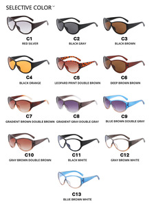 แว่นกันแดดทรงใหญ่สไตล์ยุโรปอเมริกัน Y2K สำหรับแฟชั่นทันสมัย ป้องกันลม ป้องกันแสงแดด UV400 ทรงเรโทร ช่วยให้หน้าดูเรียว - Product Image 4