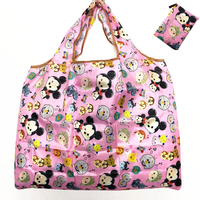 Vente en gros, sac fourretout réutilisable imprimé avec logo personnalisé, sac fourre-tout en nylon pour courses, sac cadeau