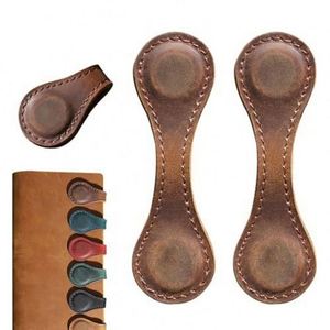 Personalized Custom Logo Magnetic Leather <b>Bookmark</b> Vintage Folded Book Mark for Reading Lovers - Product Image 4