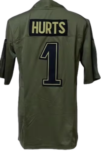 Jersey Sepak Bola 2025 Salute Green Stitched US American 15 Patrick Mahomes 17 Josh Allen 1 Jalen Hurts 23 McCaffrey 26 Barkley - Product Image 5