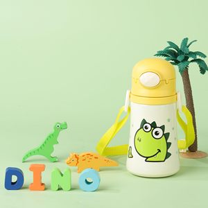 Tasse d'apprentissage portable pour bébé avec paille, en acier inoxydable 316, isolée, avec poignée et sangle d'épaule - Product Image 3
