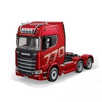 Camion tracteur RC HUINA 1501 770S V8 à l'échelle 1/18, couleur rouge, 2,4 GHz, 19 canaux, lumière, son, chargeur, télécommande, cadeau d'anniversaire parfait pour les enfants