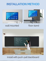 Factory-Direct 55/65/75/85/98/110 pouces moniteur Moniteurs Android fenêtre double système carte interactive intelligente pour réunion