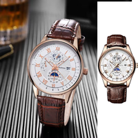 Nouvelle Montre Homme de Luxe Tendance, Étanche Lumineuse Sportive avec Date, Bracelet en Cuir 40mm, Montre-Bracelet à Quartz pour Homme